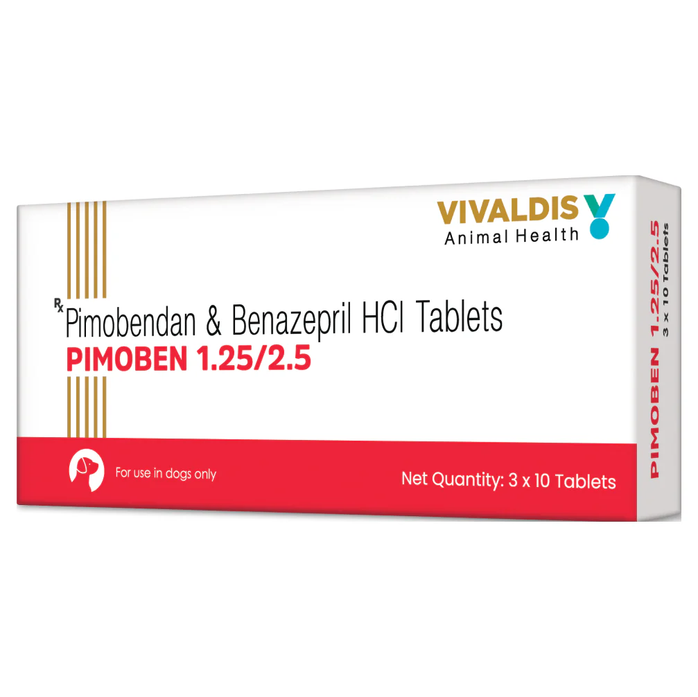 Vivaldis Pimoben 1.25/2.5mg (pimobendan & benazepril) Tablet for Dogs - Image 3