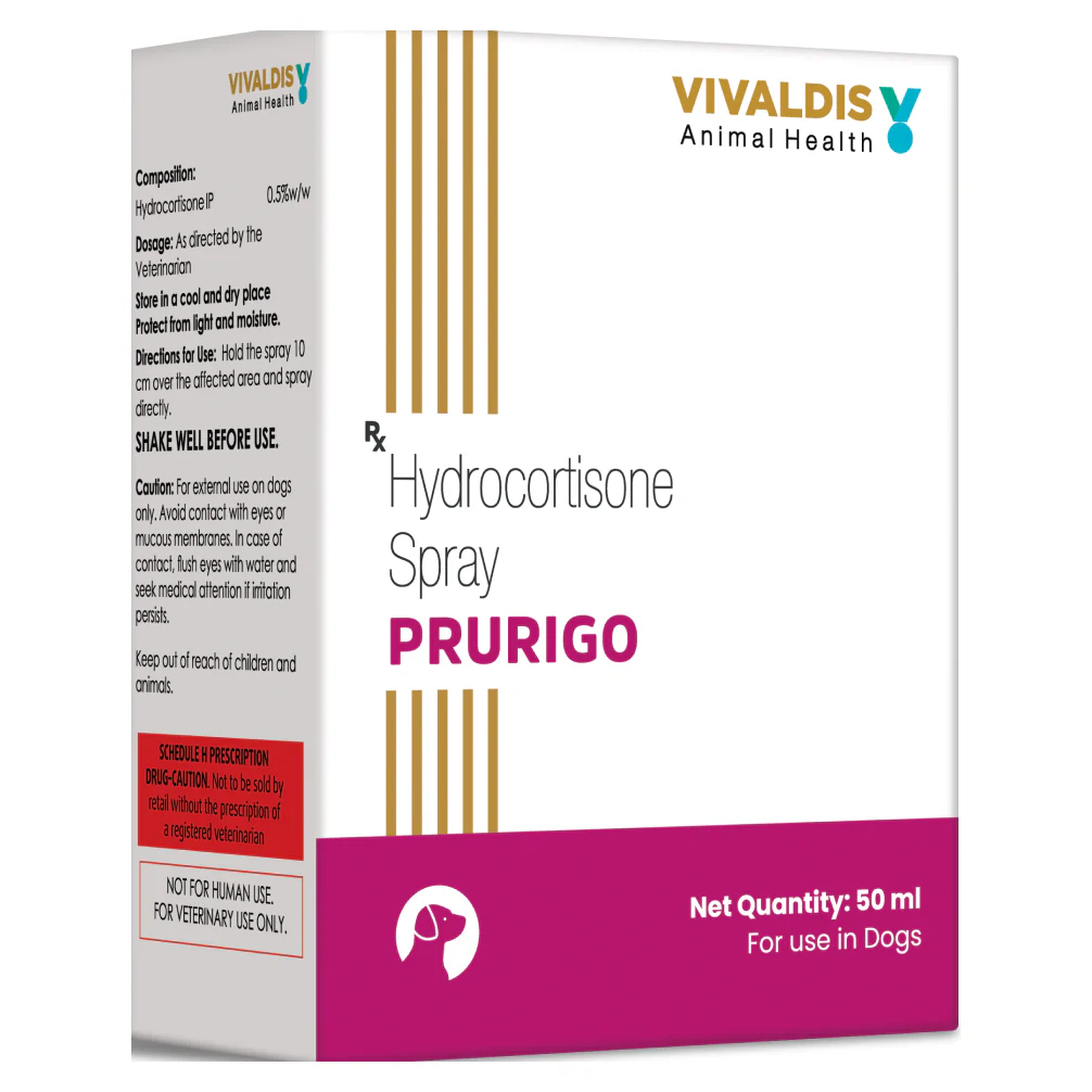 Vivaldis Prurigo (Hydrocortisone) Spray for Dogs & Cats (50ml) - Image 3