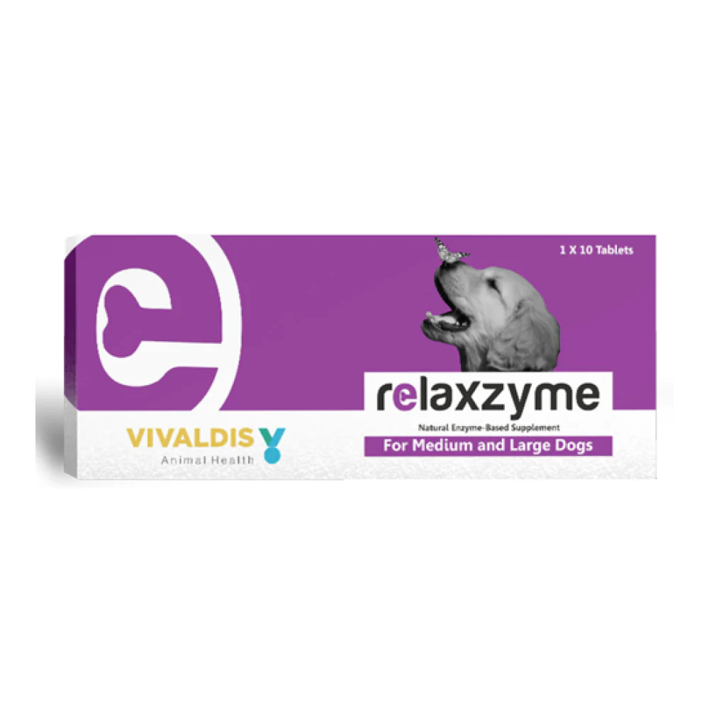 Vivaldis Relaxzyme Wound Healing Tablet for Medium & Large Dogs (pack of 10 tablets) - Image 2