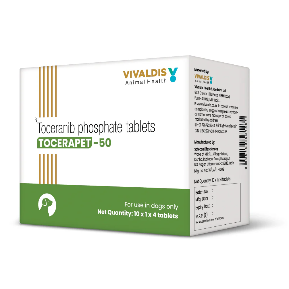 Vivaldis Tocerapet 50mg (Toceranib phosphate) Tablets for Dogs - Image 2