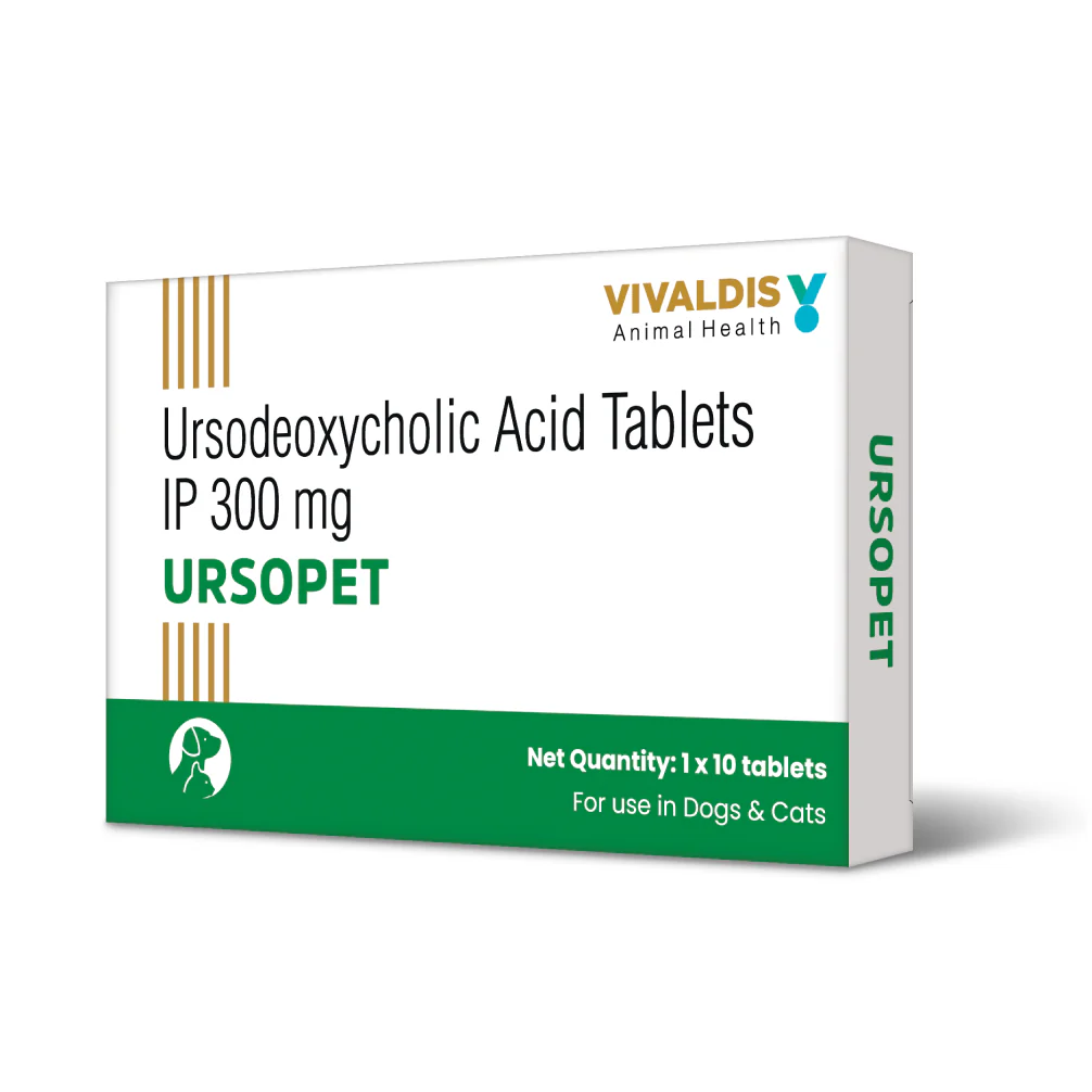Vivaldis Ursopet Tablet 300mg (Ursodeoxycholic Acid) for Dogs & Cats - Image 2