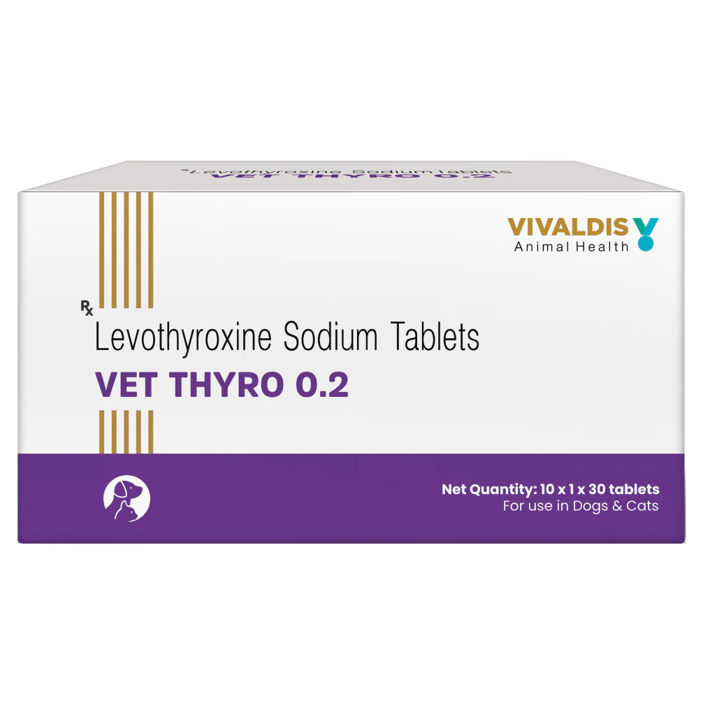 Vivaldis Vet Thyro Tablets 0.2 mg (30 Tabs) and Vet Thyro 0.6 mg (30 Tabs) for Dogs and Cats Combo - Image 3