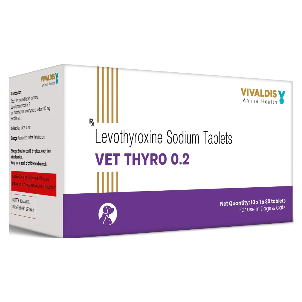 Vivaldis Vet Thyro Tablets 0.2 mg (30 Tabs) and Vet Thyro 0.6 mg (30 Tabs) for Dogs and Cats Combo - Image 4