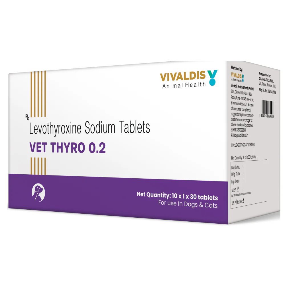 Vivaldis Vet Thyro Tablets 0.2 mg (30 Tabs) and Vet Thyro 0.6 mg (30 Tabs) for Dogs and Cats Combo - Image 5