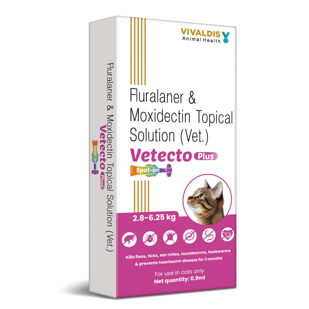 Vivaldis Vetecto Plus Spot On (Fluralaner & Moxidectin) Anti Tick & Flea for Cats - Image 3