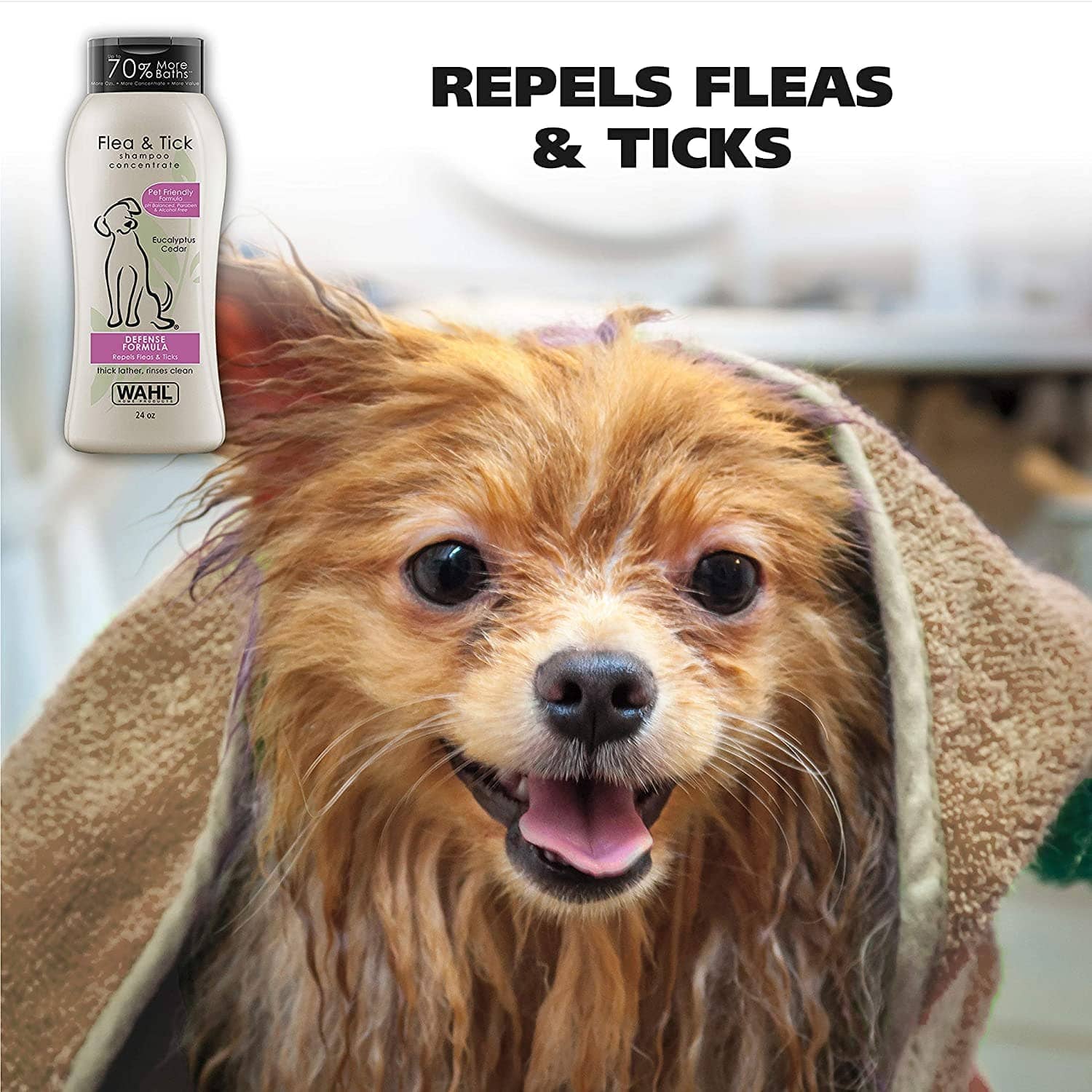 Wahl Flea Comb and Flea & Tick Eucalyptus Cedar Shampoo for Dogs Combo - Image 9