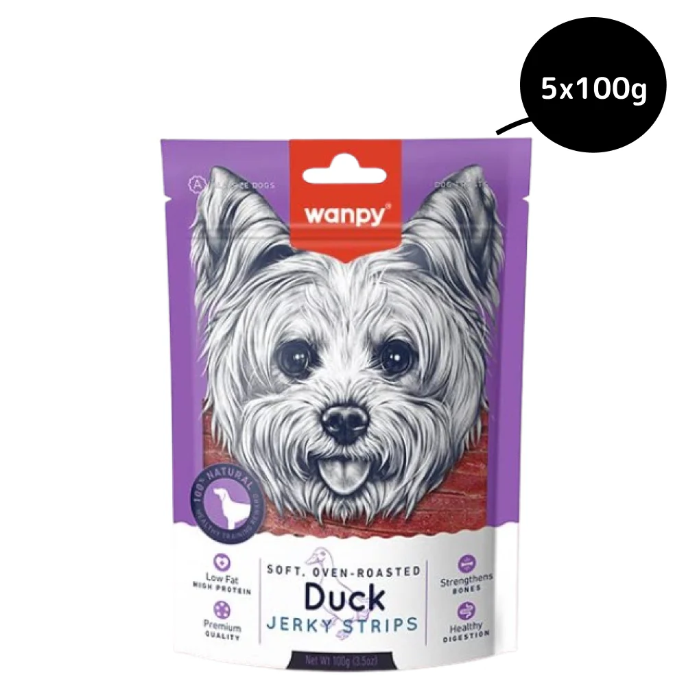 Wanpy Oven Roasted Soft Duck Jerky Strips Dog Treats - Image 3