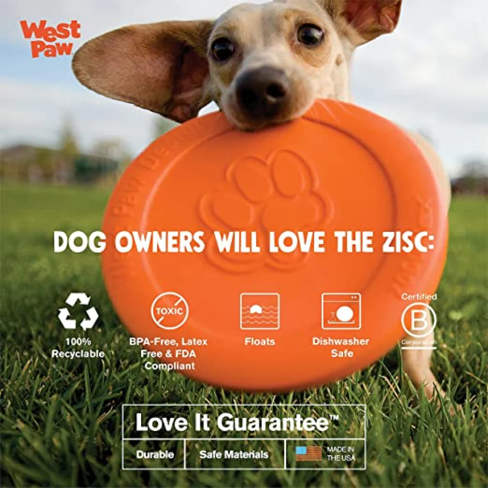 West Paw Design Glow in the Dark Zisc for Dogs (White) - Image 6