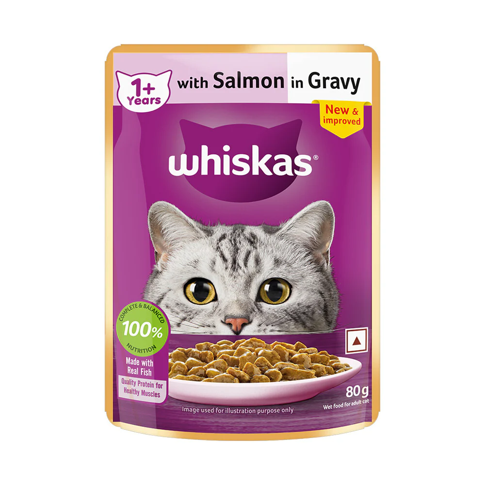 Whiskas Adult Cat Food Combo |Ocean Fish Dry & Salmon in Gravy Wet - Image 4