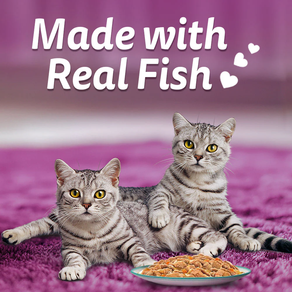 Whiskas Seafood Cocktail With Wakame Seaweed in Gravy Tasty Mix Adult Cat Wet Food - Image 3