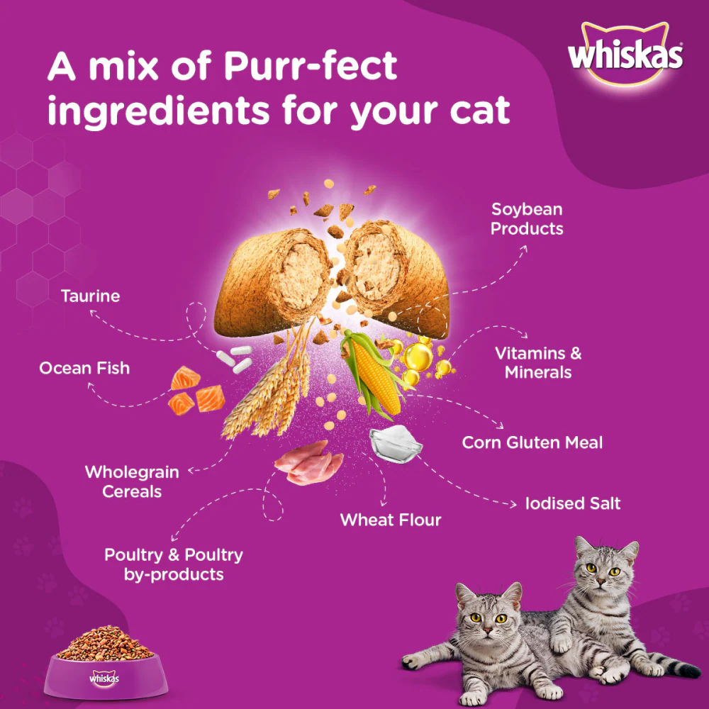 Whiskas Chicken, Ocean Fish and Tuna Flavour Adult Cat Dry Food Combo - Image 15