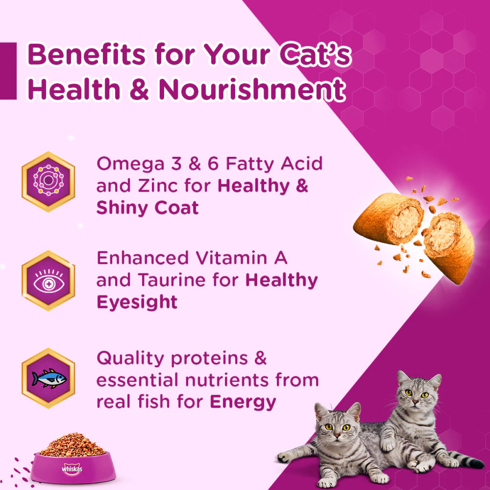 Whiskas Chicken, Ocean Fish and Tuna Flavour Adult Cat Dry Food Combo - Image 16