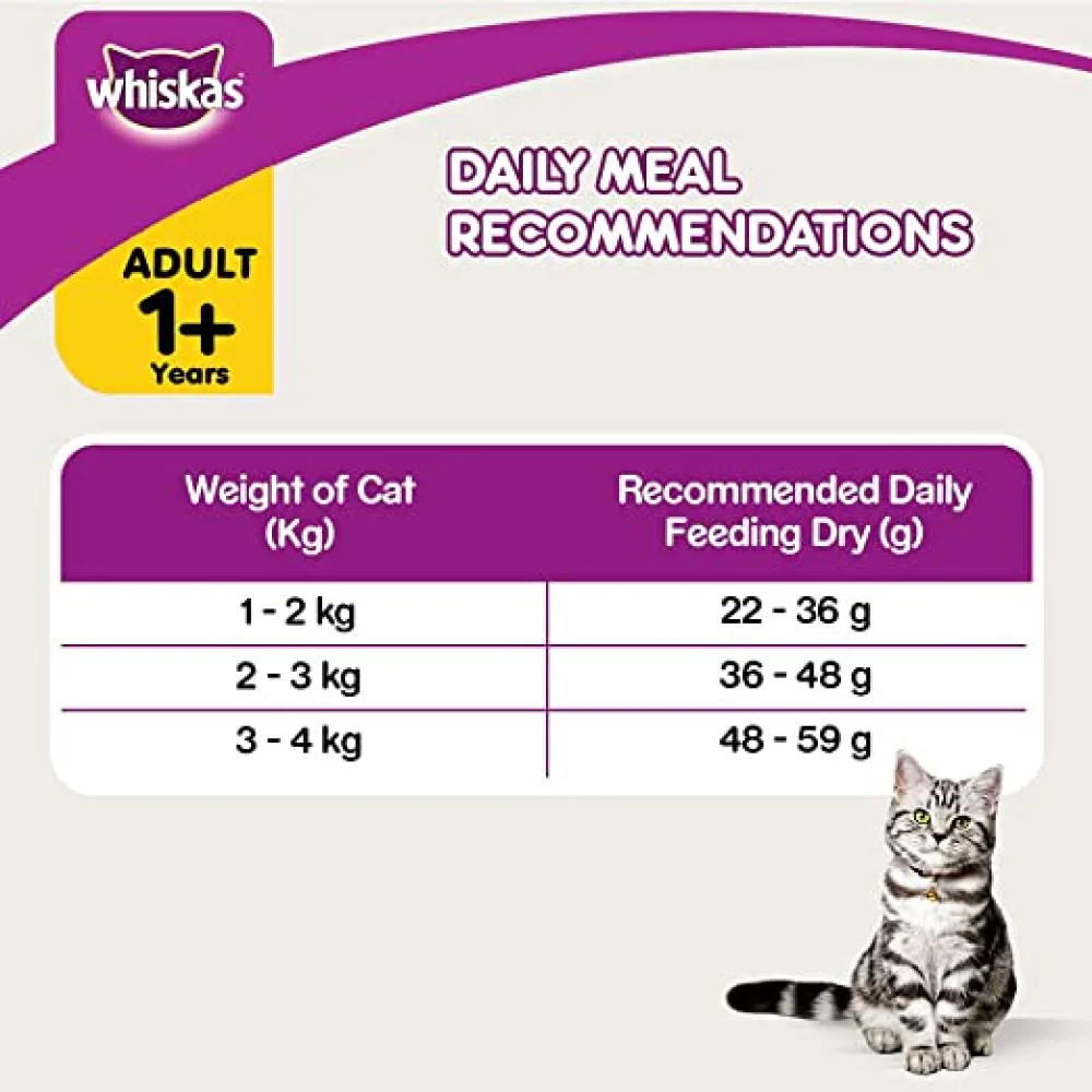 Whiskas Chicken, Ocean Fish and Tuna Flavour Adult Cat Dry Food Combo - Image 3