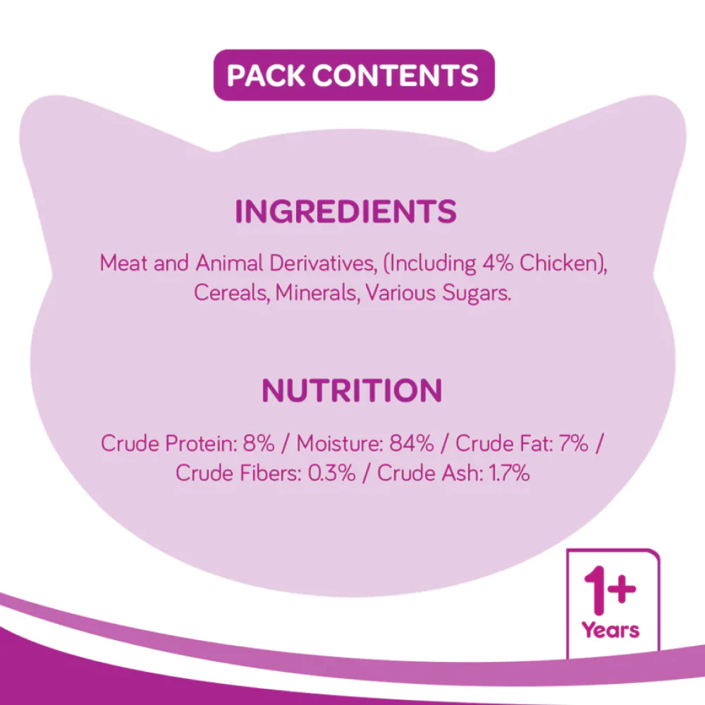 Whiskas Chicken Gravy and Chicken With Tuna And Carrot in Gravy Adult Cat Wet Food Combo - Image 5