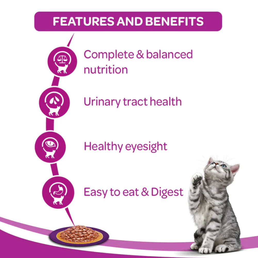 Whiskas Chicken Gravy and Chicken With Tuna And Carrot in Gravy Adult Cat Wet Food Combo - Image 6