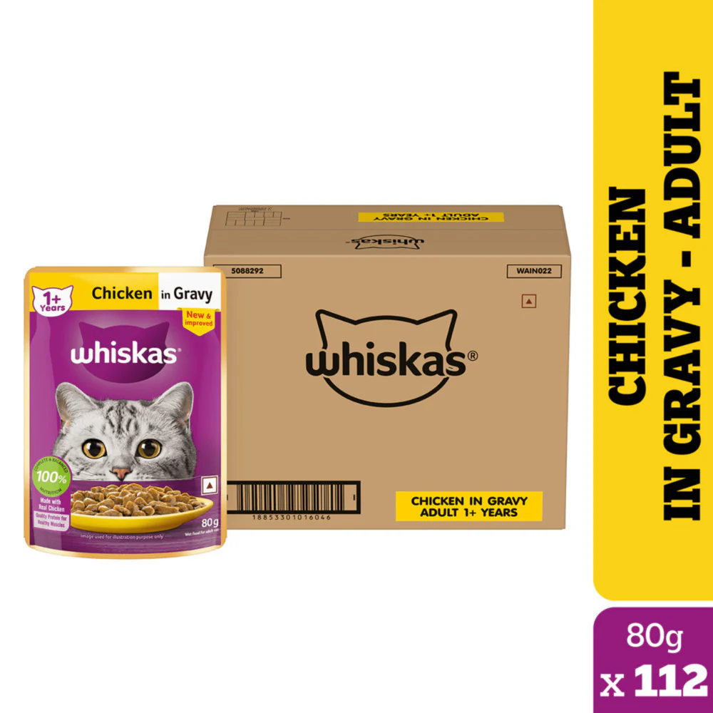 Whiskas Chicken in Gravy Adult Cat Wet Food - Image 26