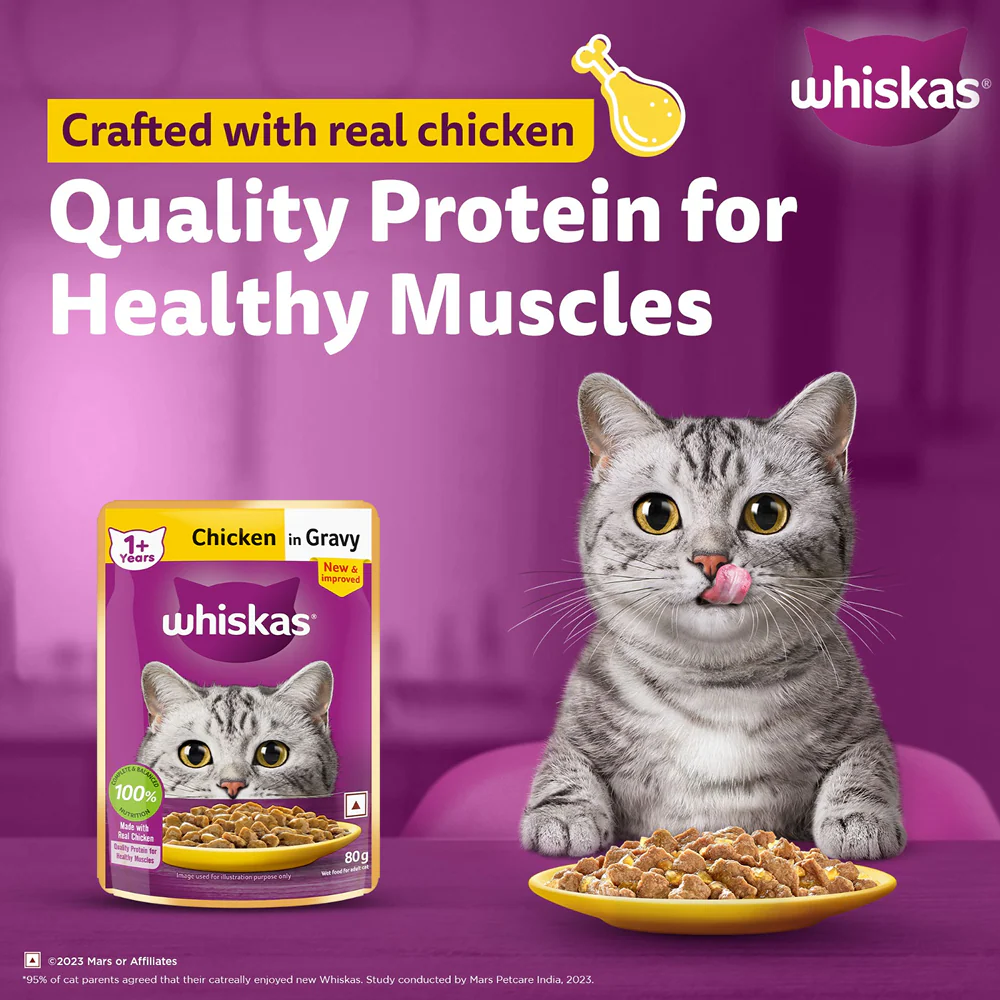 Whiskas Chicken in Gravy Adult Cat Wet Food - Image 5