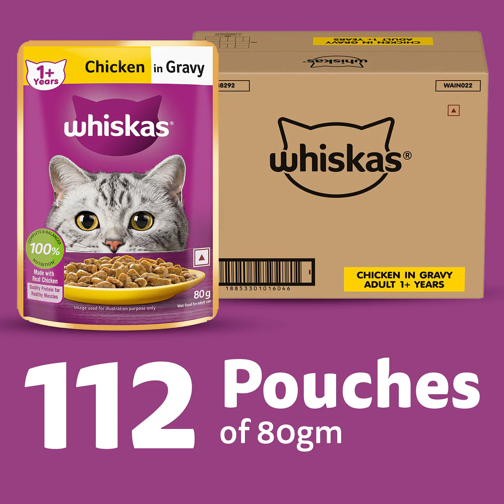 Whiskas Chicken in Gravy Adult Cat Wet Food - Image 28
