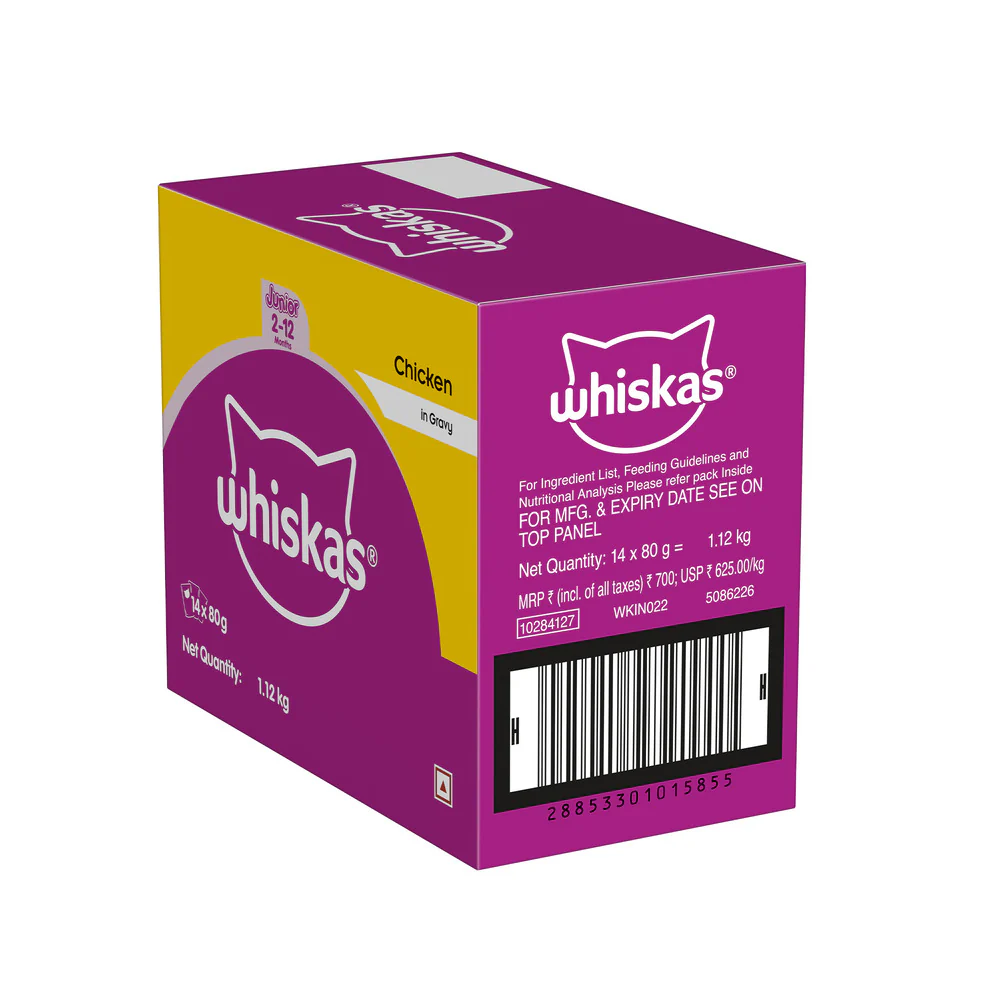 Whiskas Chicken in Gravy Kitten (2-12 Months) Cat Wet Food - Image 14