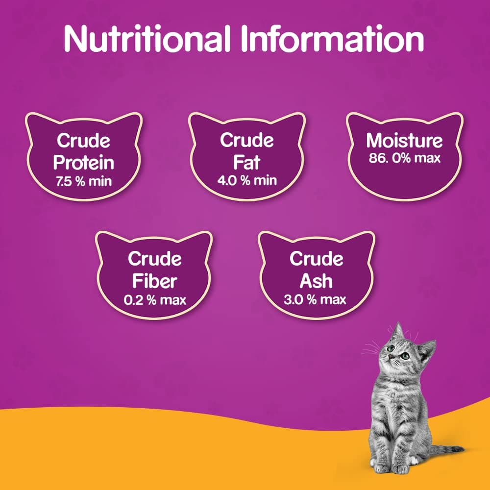 Whiskas Chicken in Gravy Meal Kitten Wet Food and Ocean Fish Kitten Dry Food Combo - Image 5