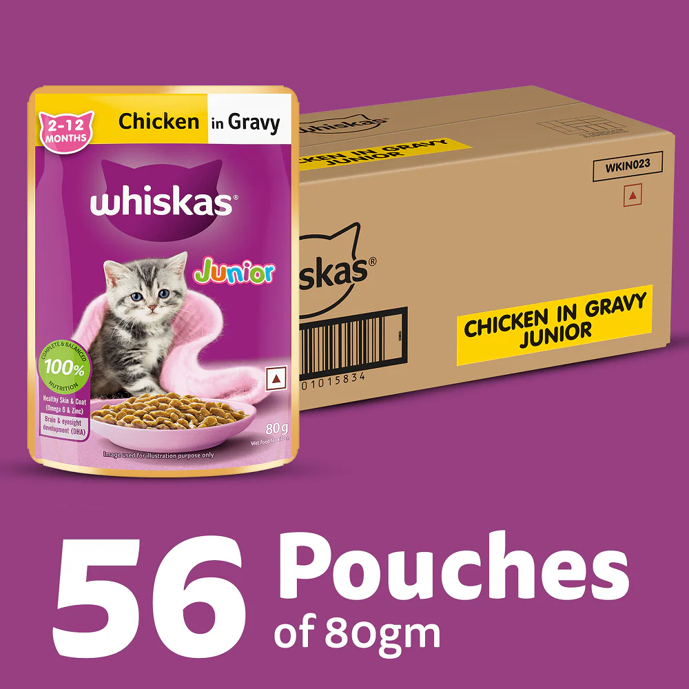 Whiskas Chicken in Gravy Meal Kitten Cat Wet Food - Image 21