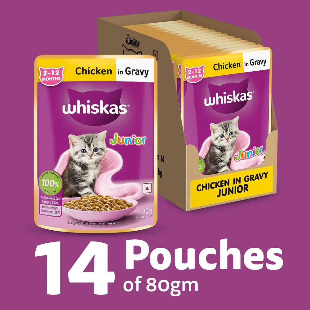 Whiskas Chicken in Gravy Meal Kitten Cat Wet Food - Image 19