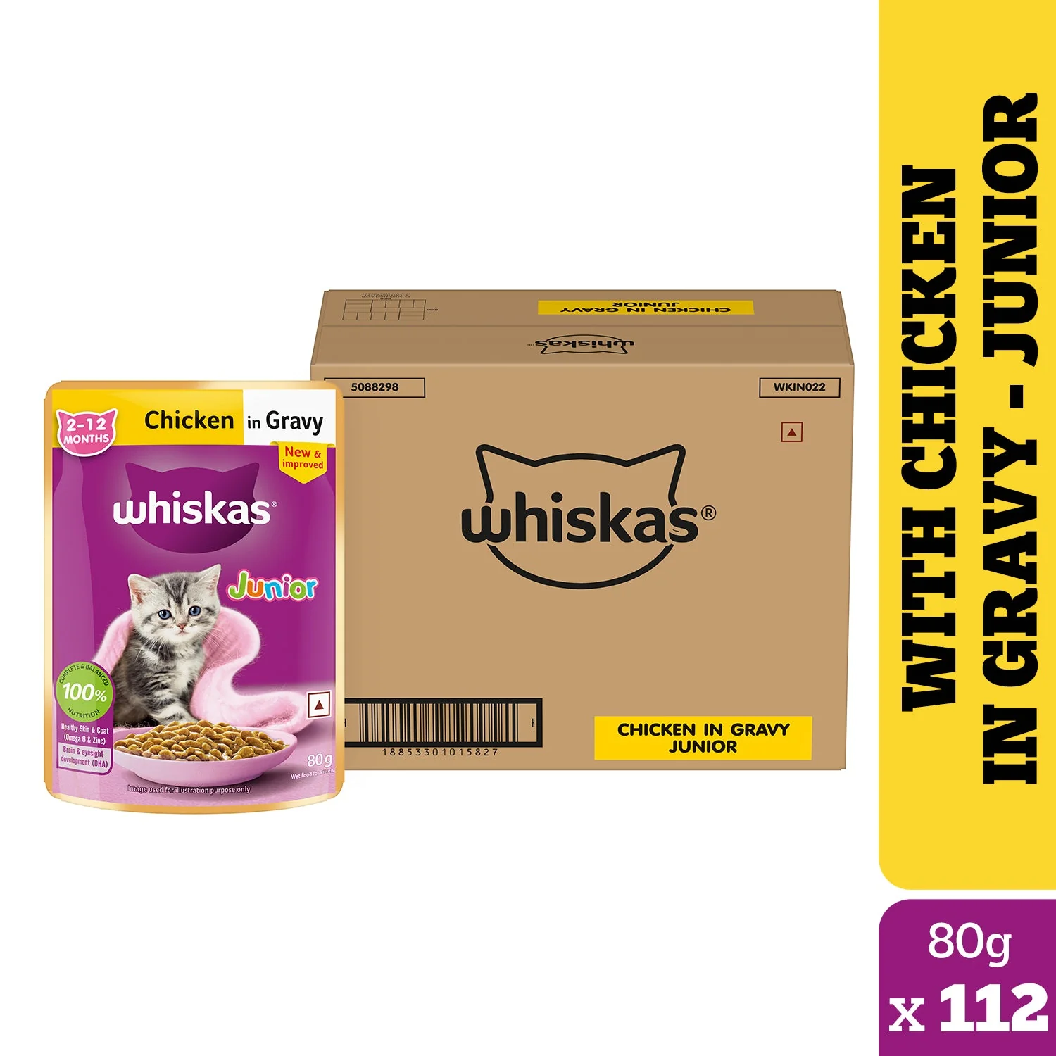 Whiskas Chicken in Gravy Meal Kitten Cat Wet Food - Image 23