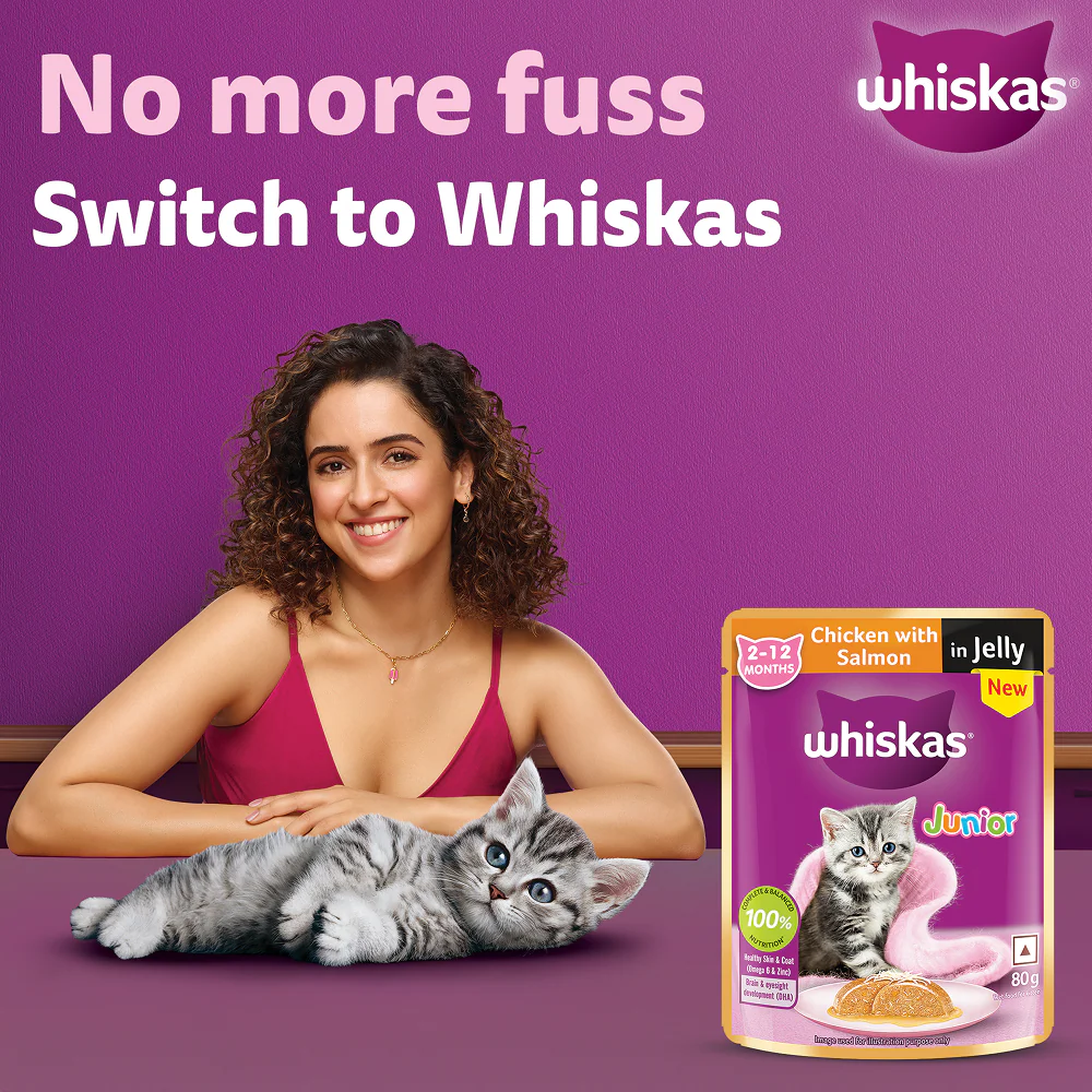 Whiskas Chicken with Salmon in Jelly Kitten (2-12 Months) Cat Wet Food - Image 2