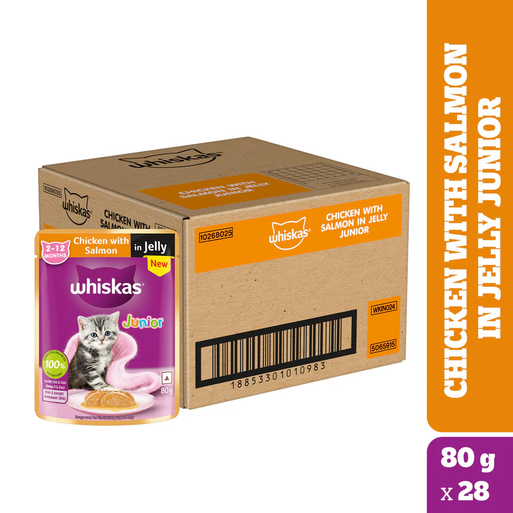 Whiskas Chicken with Salmon in Jelly Kitten (2-12 Months) Cat Wet Food - Image 20