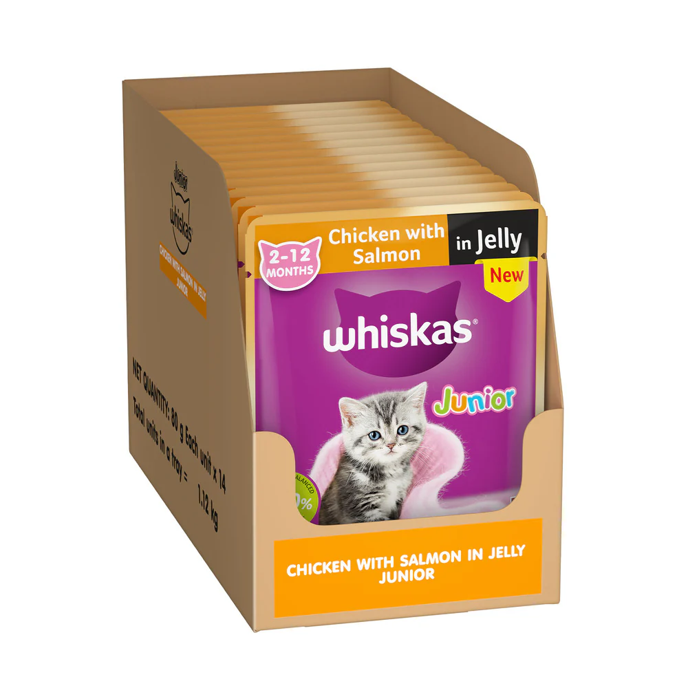 Whiskas Chicken with Salmon in Jelly Kitten (2-12 Months) Cat Wet Food - Image 25