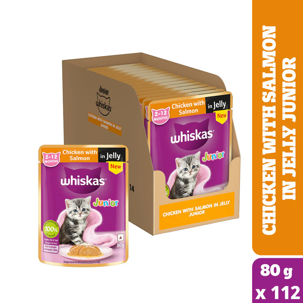 Whiskas Chicken with Salmon in Jelly Kitten (2-12 Months) Cat Wet Food - Image 23
