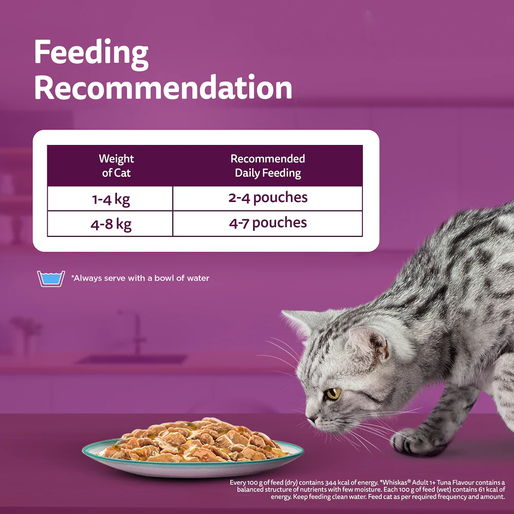 Whiskas Chicken With Salmon Wakame Seaweed in Gravy Tasty Mix Adult Cat Wet Food - Image 10