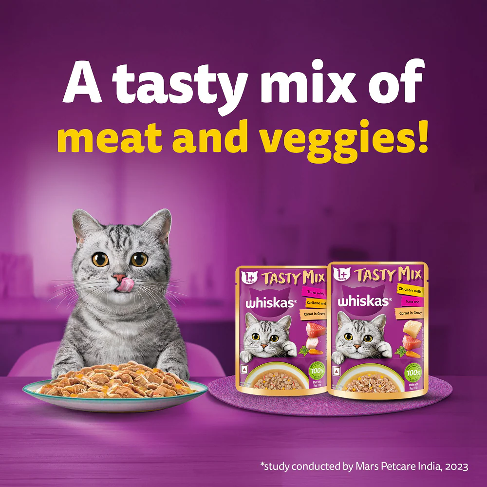 Whiskas Chicken With Tuna And Carrot in Gravy Tasty Mix Adult Cat Wet Food - Image 14