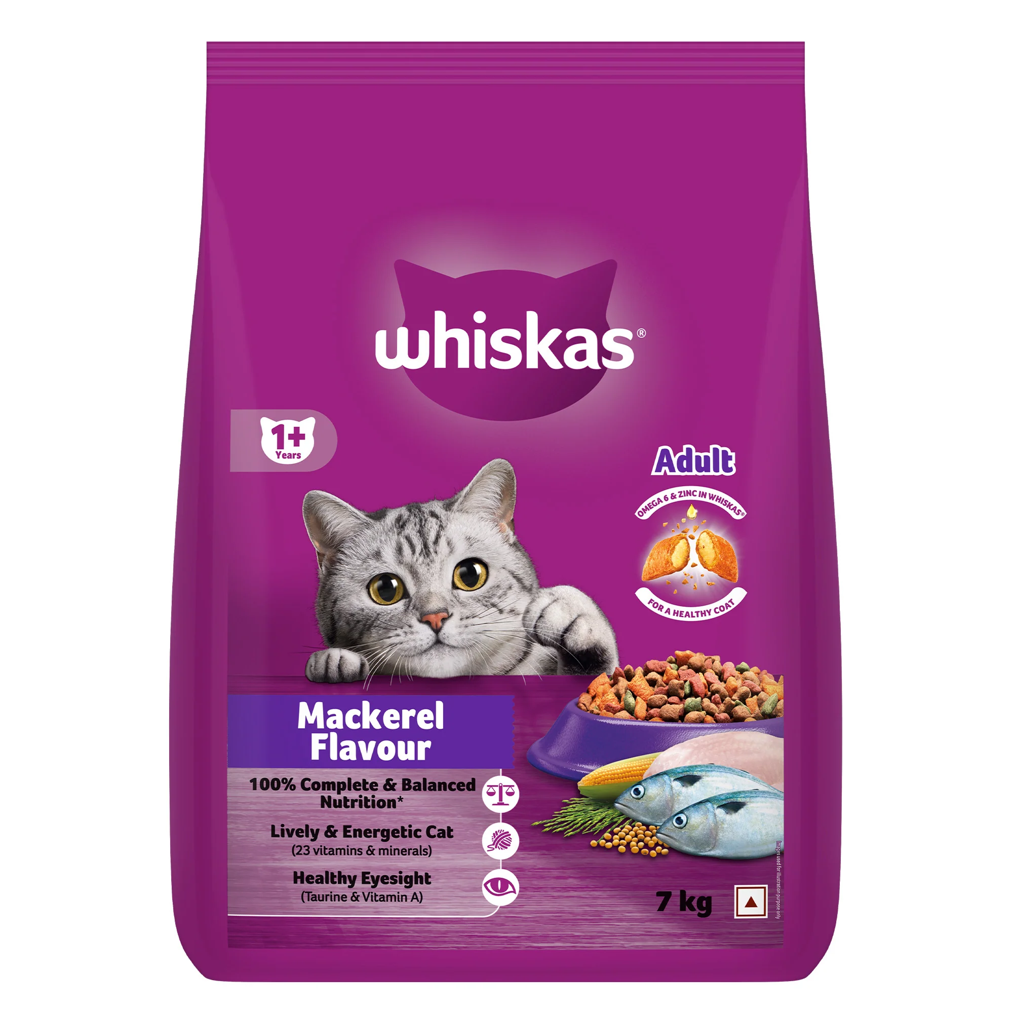 Whiskas Mackerel Flavour Dry Food for Mother and Baby Cat - Image 19