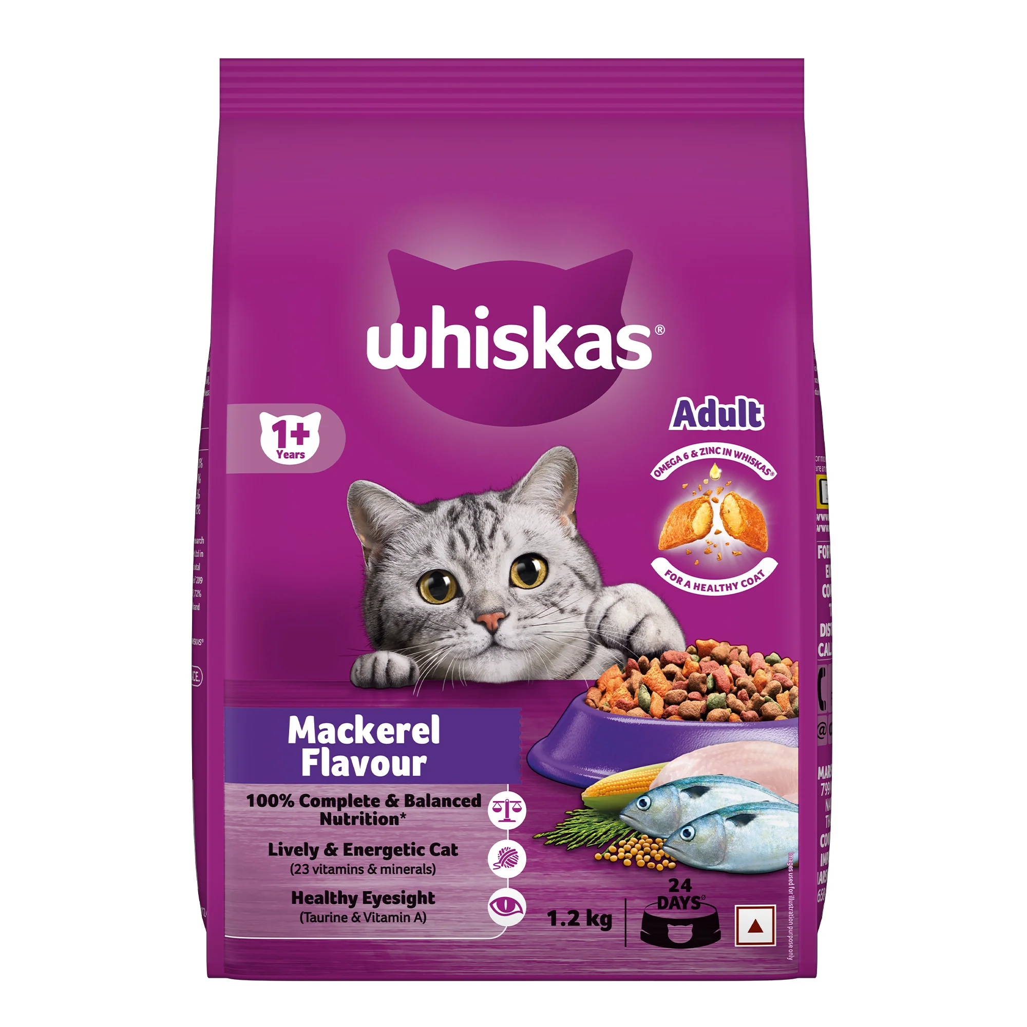 Whiskas Mackerel Flavour Dry Food for Mother and Baby Cat - Image 21