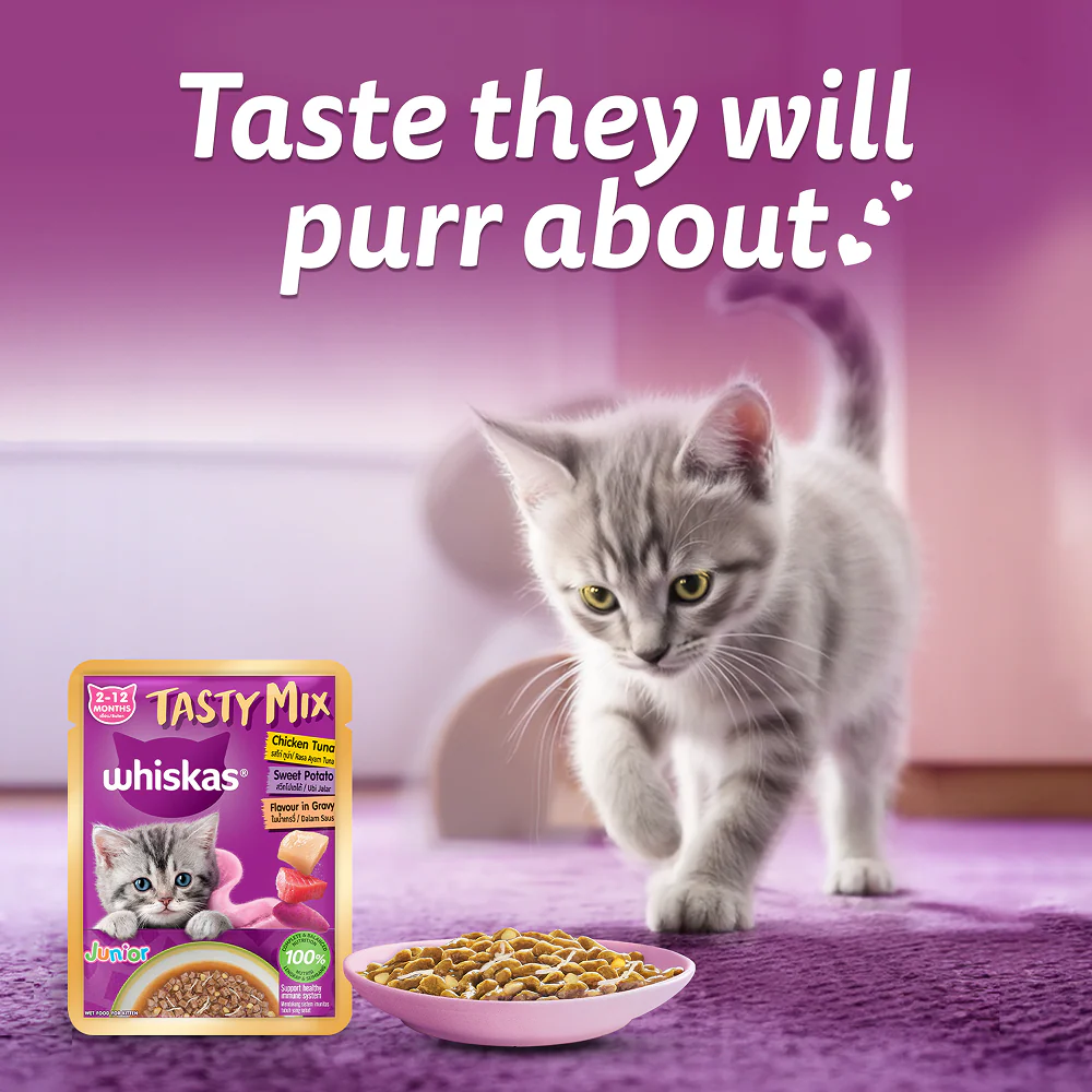 Whiskas Tasty Mix Chicken Tuna with Sweet Potato Kitten Cat Wet Food - Image 9