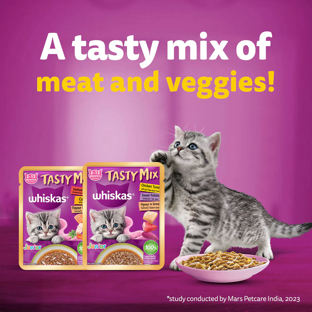 Whiskas Tasty Mix Chicken Tuna with Sweet Potato Kitten Cat Wet Food - Image 16