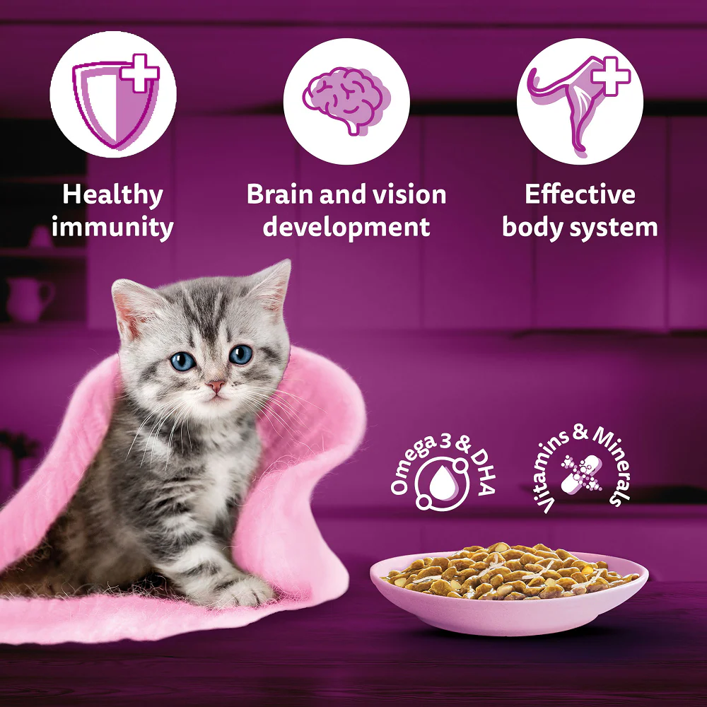 Whiskas Tasty Mix Chicken Tuna with Sweet Potato Kitten Cat Wet Food - Image 3