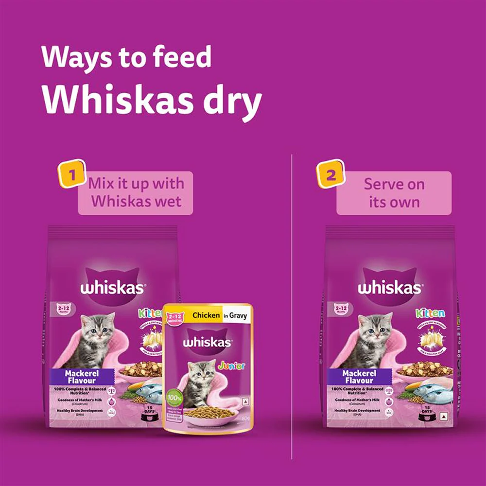 Whiskas Mackerel Flavour Kitten (2 to 12 months)Cat Dry Food - Image 14