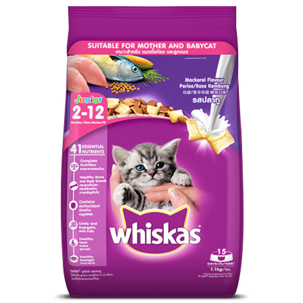 Whiskas Ocean Fish and Mackerel Flavour Kitten Cat (2 to 12 months) Dry Food Combo - Image 7