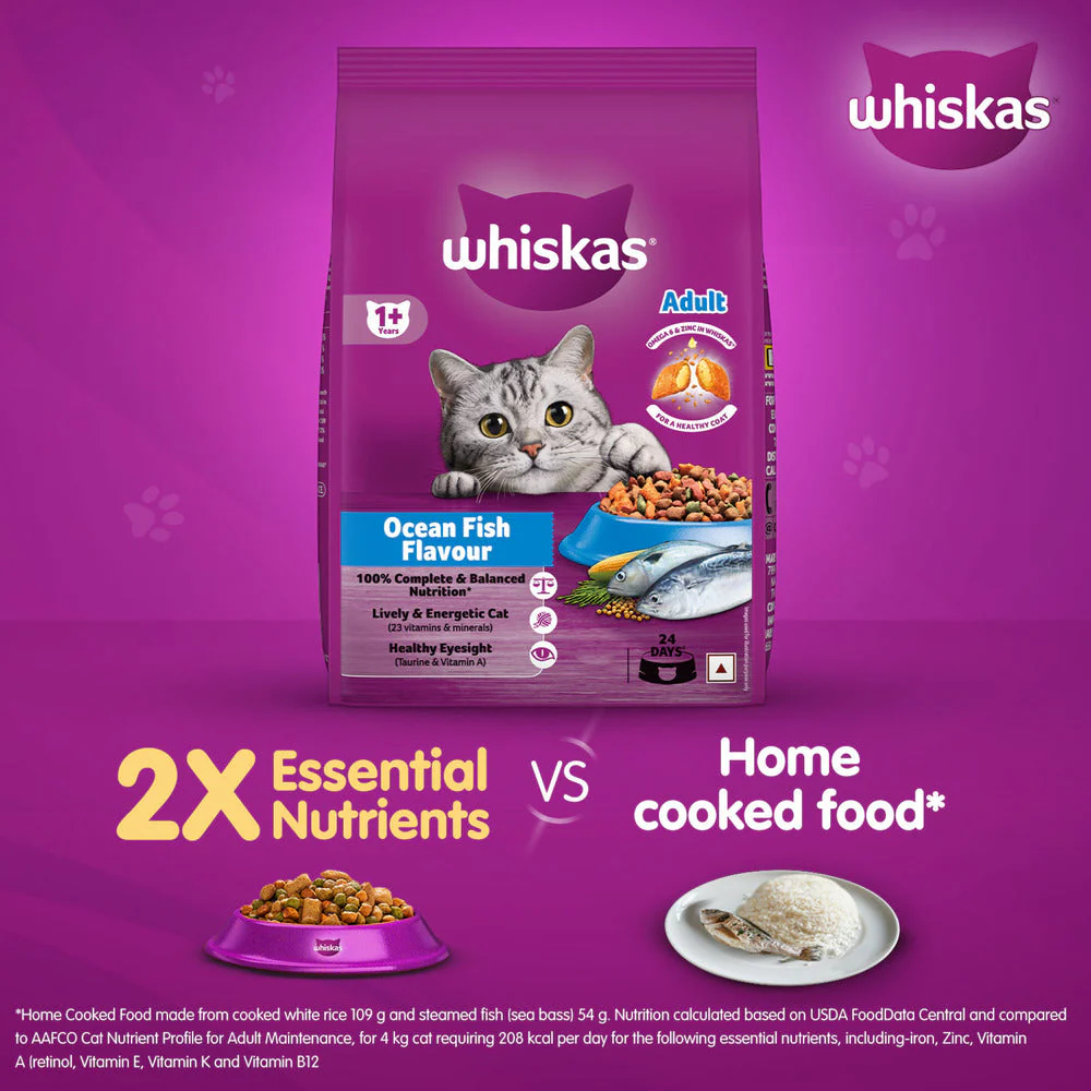 Whiskas Ocean Fish Flavour Adult Cat Dry Food - Image 3
