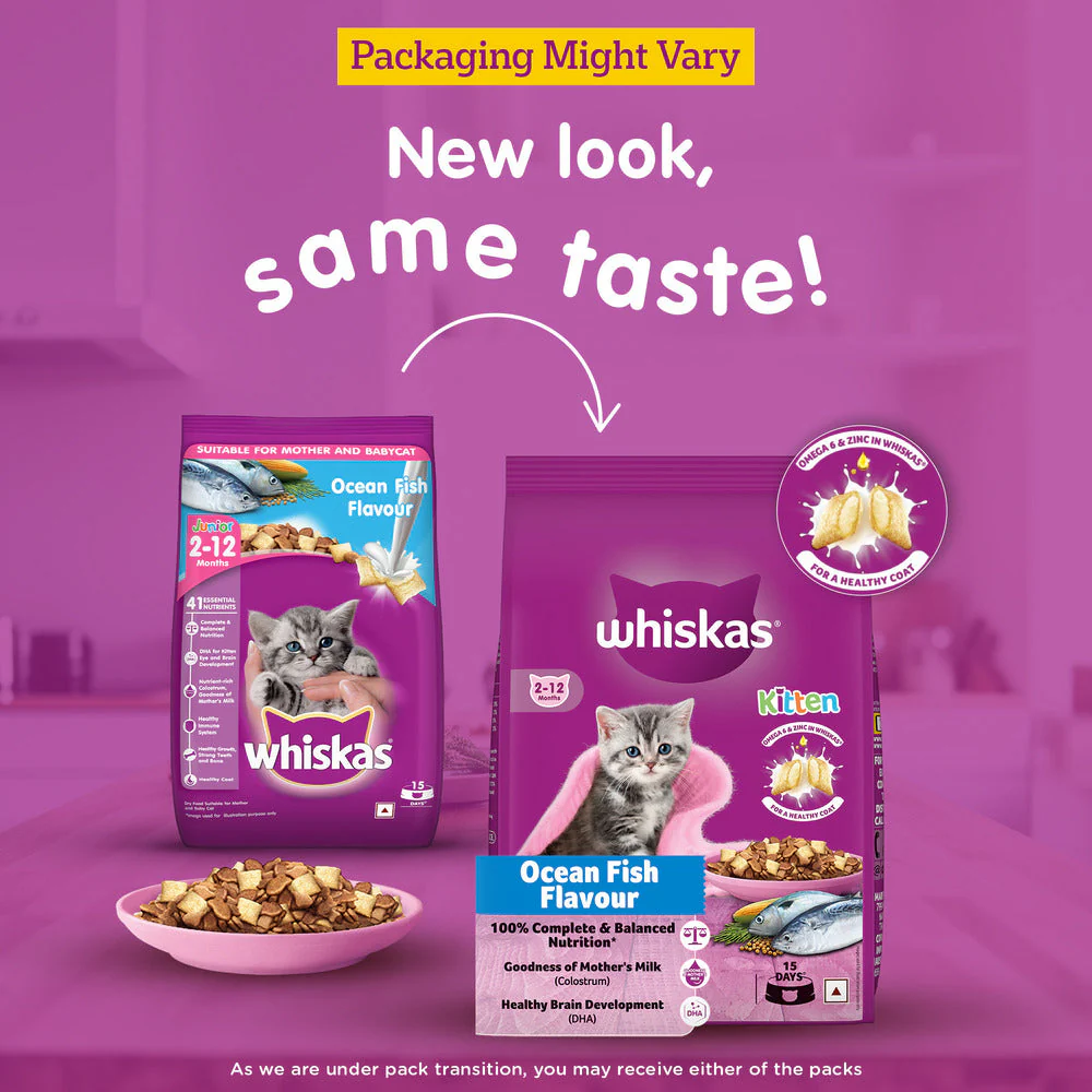 Whiskas Ocean Fish Kitten/Mother and Baby Cat Dry Food - Image 2
