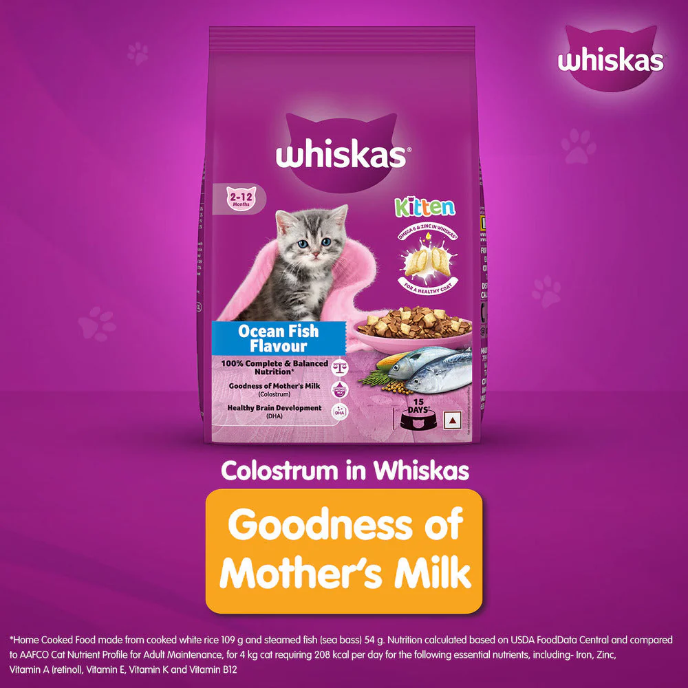 Whiskas Ocean Fish Kitten/Mother and Baby Cat Dry Food - Image 3