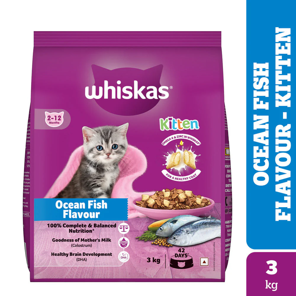 Whiskas Ocean Fish Kitten/Mother and Baby Cat Dry Food - Image 3