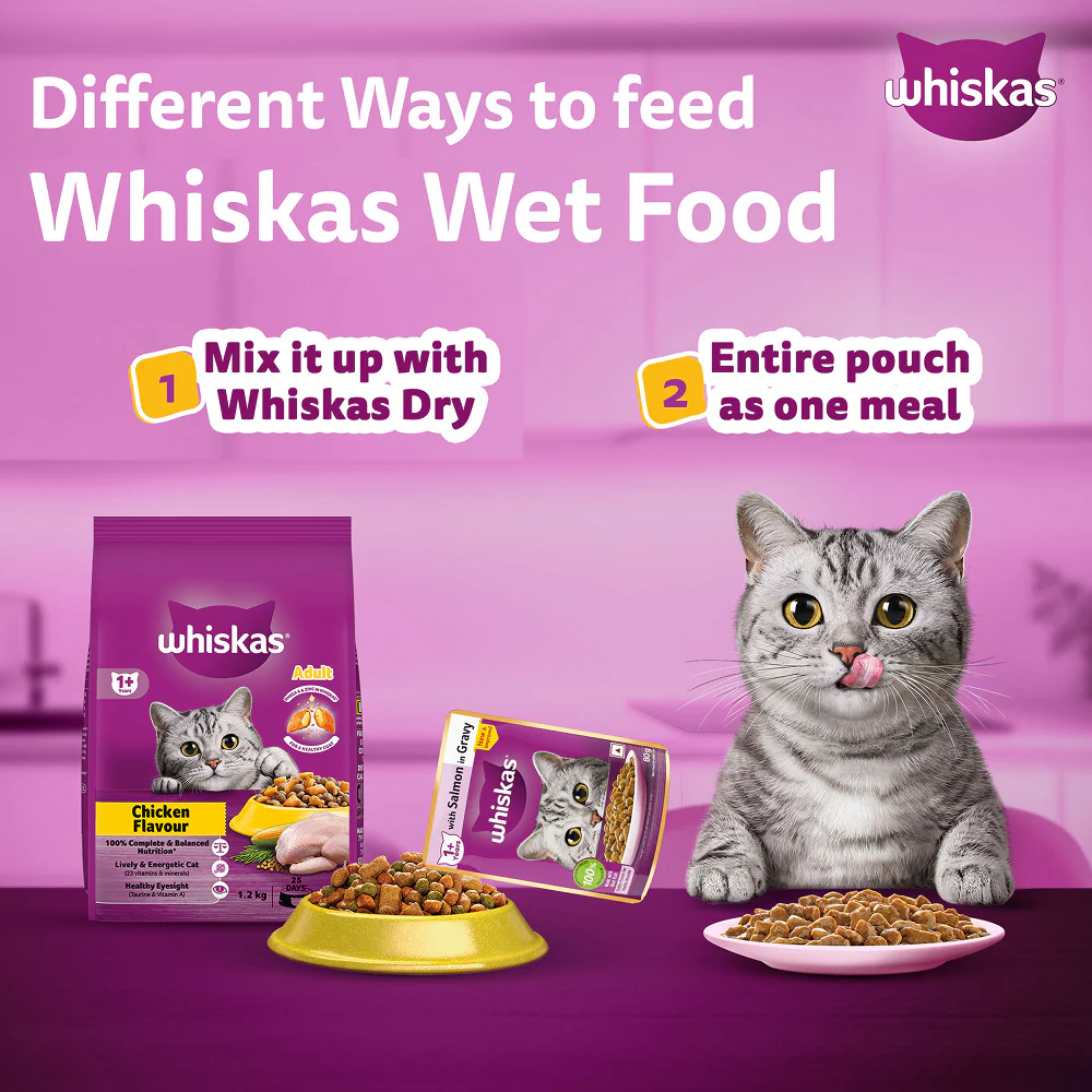 Whiskas Salmon in Gravy Meal Adult Cat Wet Food - Image 15