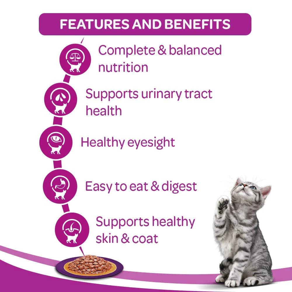Whiskas Salmon in Gravy Meal and Tuna in Jelly Meal Adult Cat Wet Food Combo - Image 5