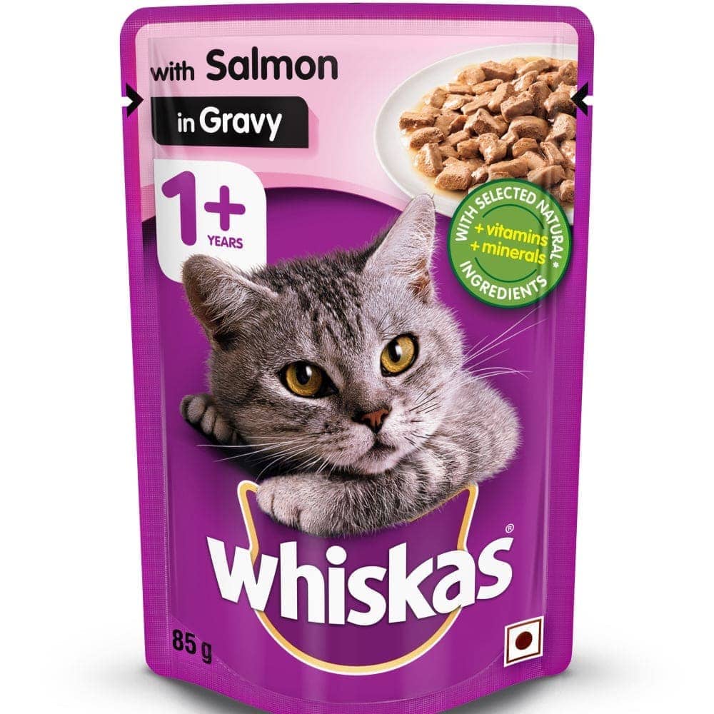 Whiskas Salmon in Gravy Meal and Tuna in Jelly Meal Adult Cat Wet Food Combo - Image 7