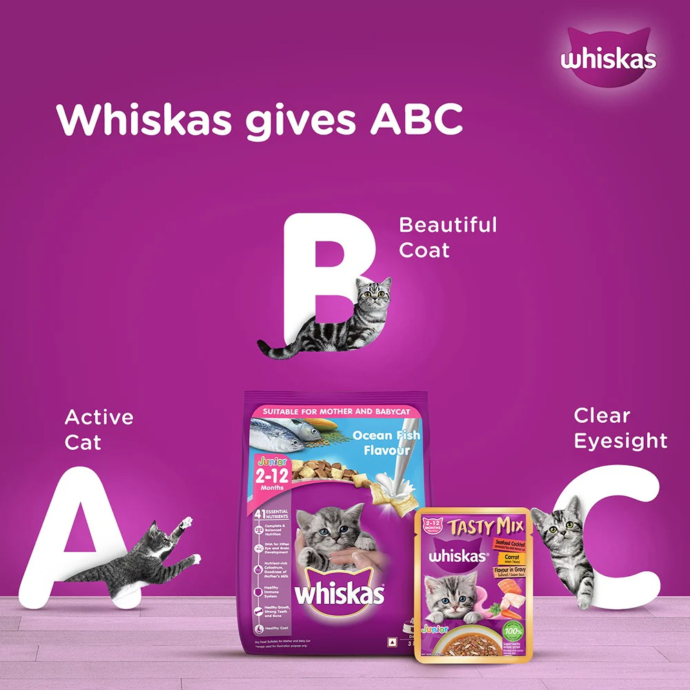 Whiskas Tasty Mix Seafood Cocktail Carrot Gravy Kitten Cat Wet Food - Image 7