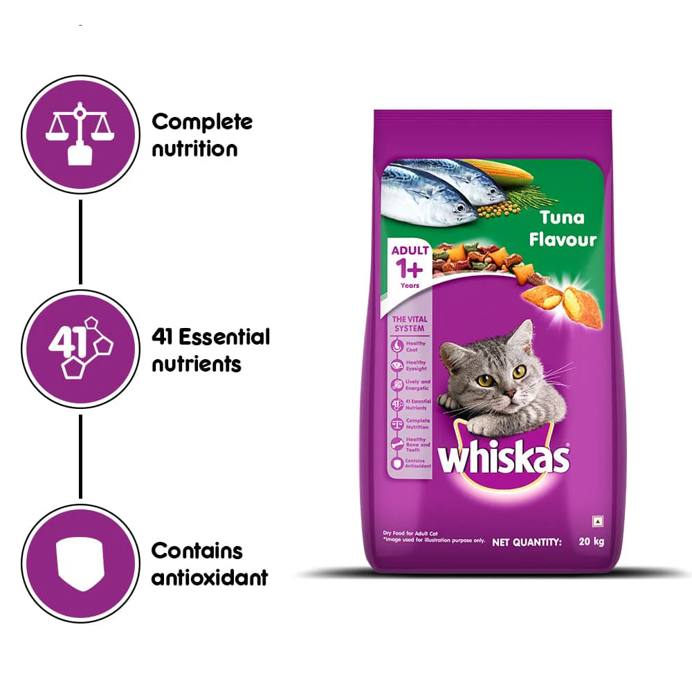 Whiskas Tuna and Tuna in Jelly Meal Adult Cat Dry and Wet Food Combo - Image 8