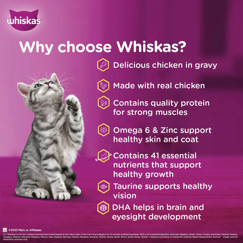 Whiskas Tuna in Jelly and Chicken in Gravy Meal Kitten Cat Wet Food Combo - Image 7
